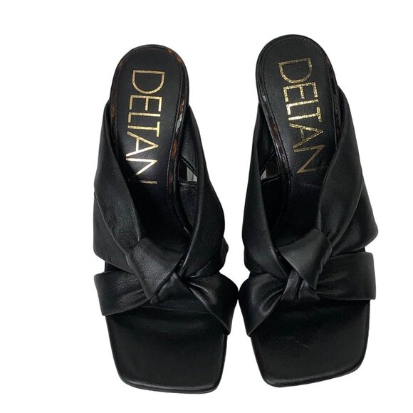 Deltan Leather Tortoise Block Heel Pump Size 6.0M NEW WITHOUT TAG - Picture 4 of 9